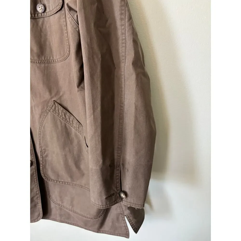 Vintage LL Bean Barn Chore Coat Large Army Green - Picture 10 of 11